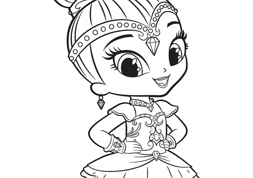 Shimmer and Shine Coloring Pages - Visual Arts Ideas