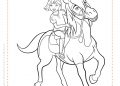 Spirit Riding Coloring Pages of Abigail and Boomerang