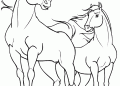 Spirit Riding Coloring Pages of Horses