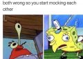 Spongebob Meme of Mocking Each Other