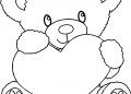 Teddy Bear Coloring Pages with Love