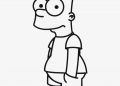 The Simpsons Coloring Pages Image of Bart
