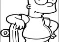 The Simpsons Coloring Pages of Bart Simpsons