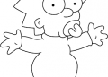 The Simpsons Coloring Pages of Lisa Simpson