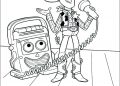 Woody Coloring Pages Give Announcement